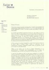 > lire la réponse du Maire de Saint-Denis